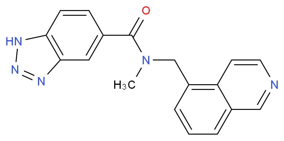 N-(5-isoquinolinylmethyl)-N-methyl-1H-1,2,3-benzotriazole-5-carboxamide_Molecular_structure_CAS_)