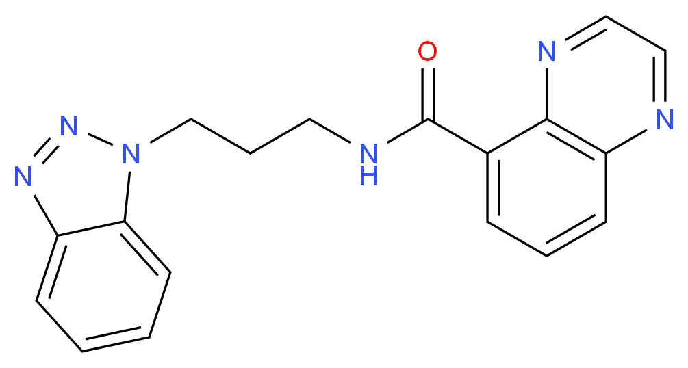 N-[3-(1H-1,2,3-benzotriazol-1-yl)propyl]quinoxaline-5-carboxamide_Molecular_structure_CAS_)