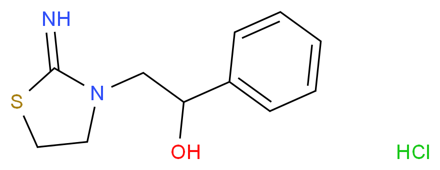 2-(2-iminothiazolidin-3-yl)-1-phenylethanol hydrochloride_Molecular_structure_CAS_)