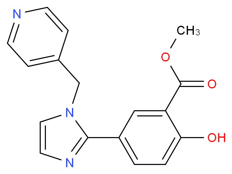 methyl 2-hydroxy-5-[1-(pyridin-4-ylmethyl)-1H-imidazol-2-yl]benzoate_Molecular_structure_CAS_)