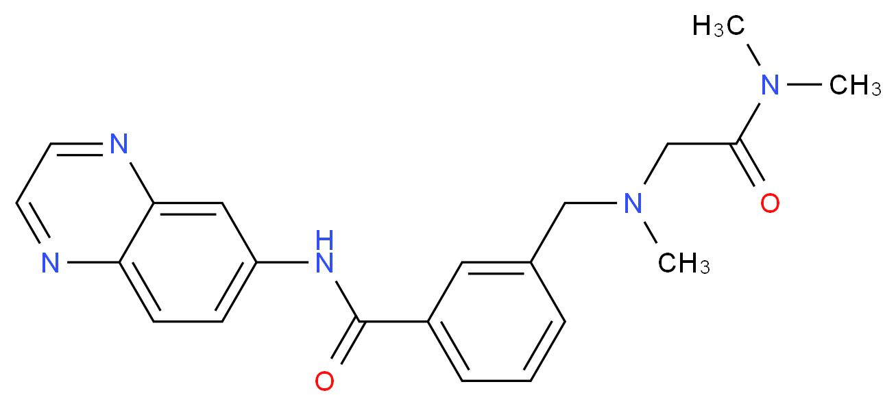 3-{[[2-(dimethylamino)-2-oxoethyl](methyl)amino]methyl}-N-quinoxalin-6-ylbenzamide_Molecular_structure_CAS_)