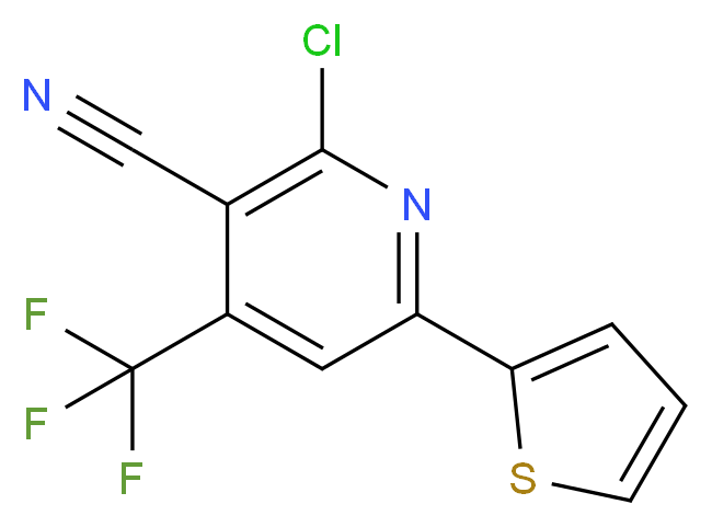 2-Chloro-6-(2-thienyl)-4-(trifluoromethyl)nicotinonitrile_Molecular_structure_CAS_)