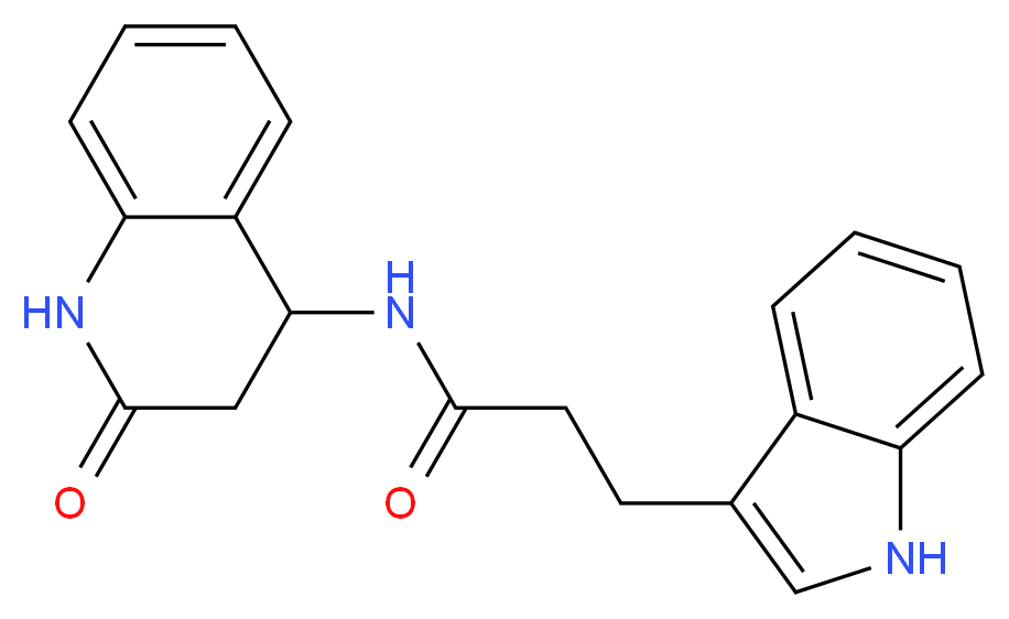 3-(1H-indol-3-yl)-N-(2-oxo-1,2,3,4-tetrahydroquinolin-4-yl)propanamide_Molecular_structure_CAS_)