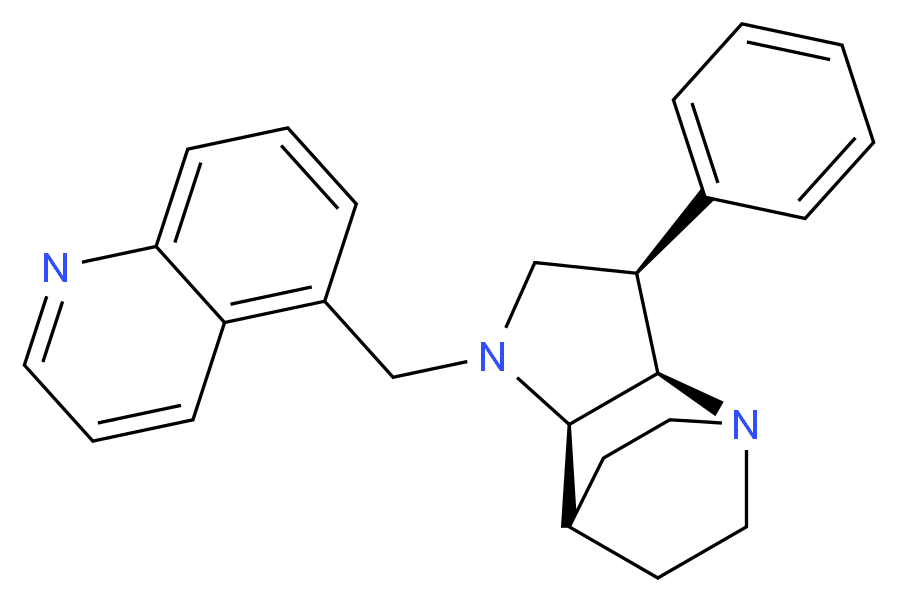 (3R*,3aR*,7aR*)-3-phenyl-1-(quinolin-5-ylmethyl)octahydro-4,7-ethanopyrrolo[3,2-b]pyridine_Molecular_structure_CAS_)