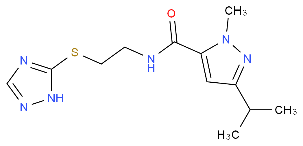 3-isopropyl-1-methyl-N-[2-(1H-1,2,4-triazol-5-ylthio)ethyl]-1H-pyrazole-5-carboxamide_Molecular_structure_CAS_)