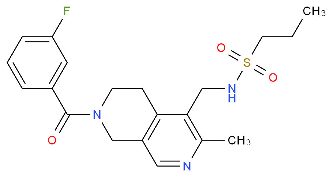 N-{[7-(3-fluorobenzoyl)-3-methyl-5,6,7,8-tetrahydro-2,7-naphthyridin-4-yl]methyl}-1-propanesulfonamide_Molecular_structure_CAS_)