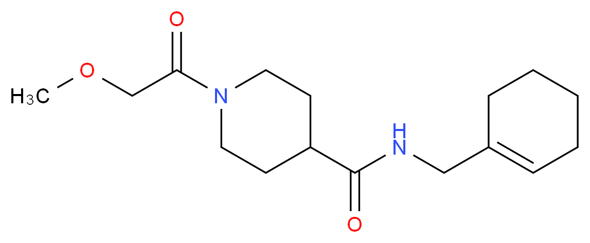 N-(1-cyclohexen-1-ylmethyl)-1-(methoxyacetyl)-4-piperidinecarboxamide_Molecular_structure_CAS_)
