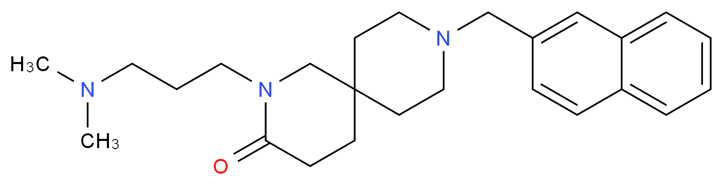 2-[3-(dimethylamino)propyl]-9-(2-naphthylmethyl)-2,9-diazaspiro[5.5]undecan-3-one_Molecular_structure_CAS_)
