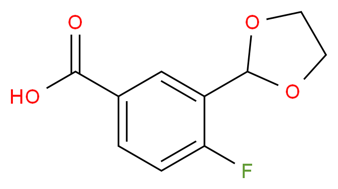 3-(1,3-Dioxolan-2-yl)-4-fluorobenzoic acid_Molecular_structure_CAS_852180-94-0)