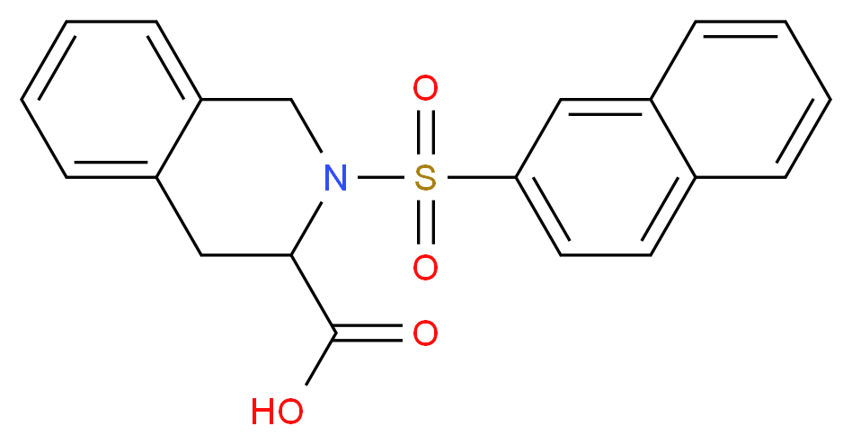 2-(Naphthalene-2-sulfonyl)-1,2,3,4-tetrahydro-isoquinoline-3-carboxylic acid_Molecular_structure_CAS_)