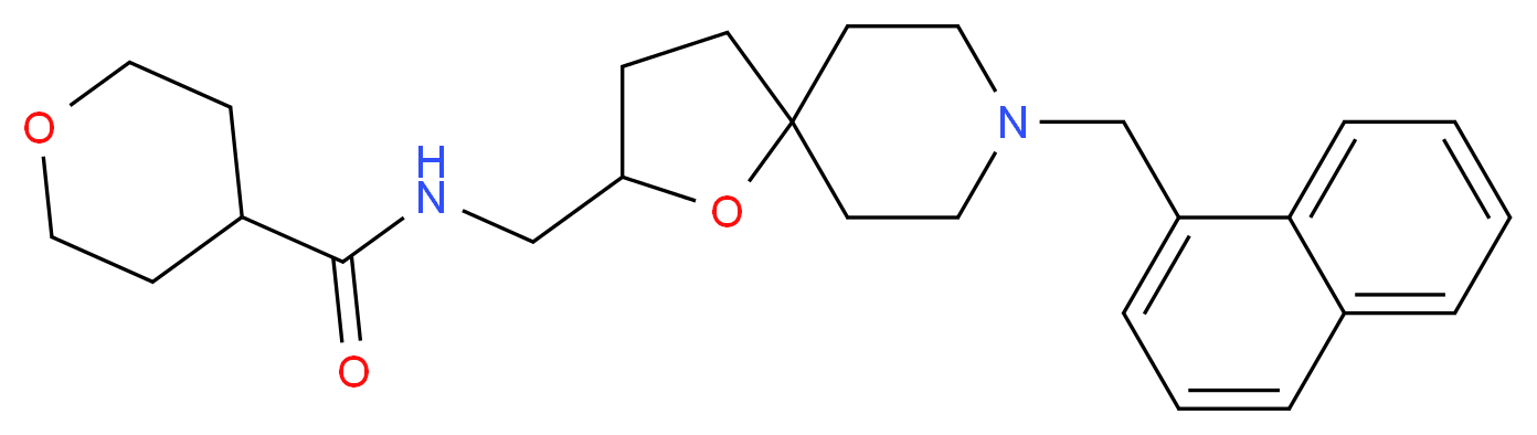 N-{[8-(1-naphthylmethyl)-1-oxa-8-azaspiro[4.5]dec-2-yl]methyl}tetrahydro-2H-pyran-4-carboxamide_Molecular_structure_CAS_)