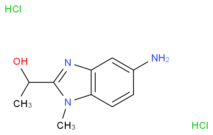 1-(5-Amino-1-methyl-1H-benzoimidazol-2-yl)-ethanol dihydrochloride_Molecular_structure_CAS_)