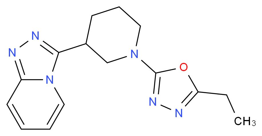 3-[1-(5-ethyl-1,3,4-oxadiazol-2-yl)piperidin-3-yl][1,2,4]triazolo[4,3-a]pyridine_Molecular_structure_CAS_)