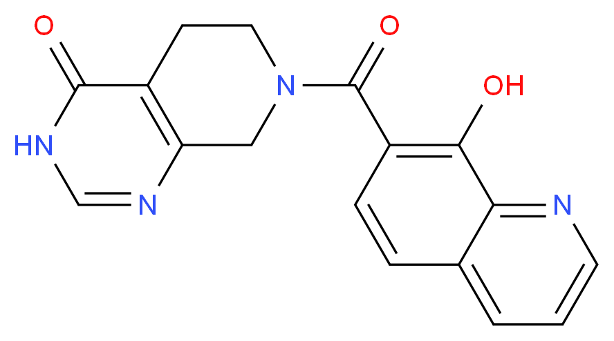7-[(8-hydroxy-7-quinolinyl)carbonyl]-5,6,7,8-tetrahydropyrido[3,4-d]pyrimidin-4(3H)-one_Molecular_structure_CAS_)