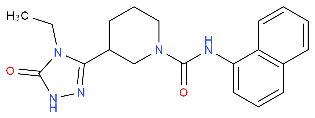 3-(4-ethyl-5-oxo-4,5-dihydro-1H-1,2,4-triazol-3-yl)-N-1-naphthylpiperidine-1-carboxamide_Molecular_structure_CAS_)
