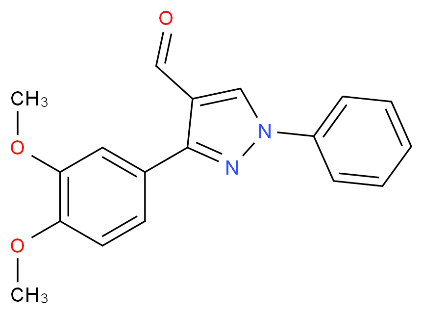 3-(3,4-Dimethoxy-phenyl)-1-phenyl-1H-pyrazole-4-carbaldehyde_Molecular_structure_CAS_)