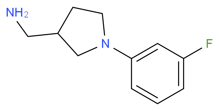 [1-(3-Fluorophenyl)-3-pyrrolidinyl]methanamine_Molecular_structure_CAS_)