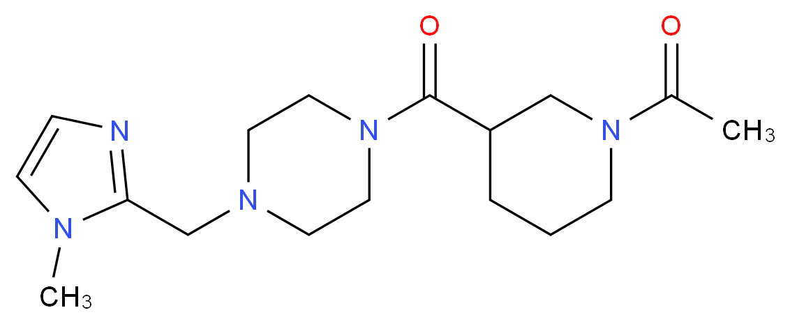 1-[(1-acetyl-3-piperidinyl)carbonyl]-4-[(1-methyl-1H-imidazol-2-yl)methyl]piperazine_Molecular_structure_CAS_)