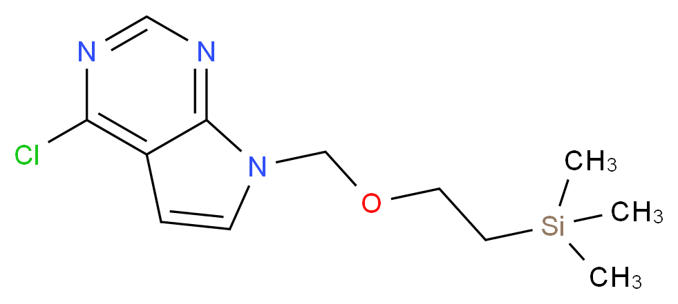 4-Chloro-7-((2-(trimethylsilyl)ethoxy)methyl)-7H-pyrrolo[2,3-d]pyrimidine_Molecular_structure_CAS_)