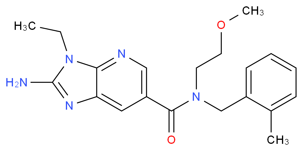 2-amino-3-ethyl-N-(2-methoxyethyl)-N-(2-methylbenzyl)-3H-imidazo[4,5-b]pyridine-6-carboxamide_Molecular_structure_CAS_)