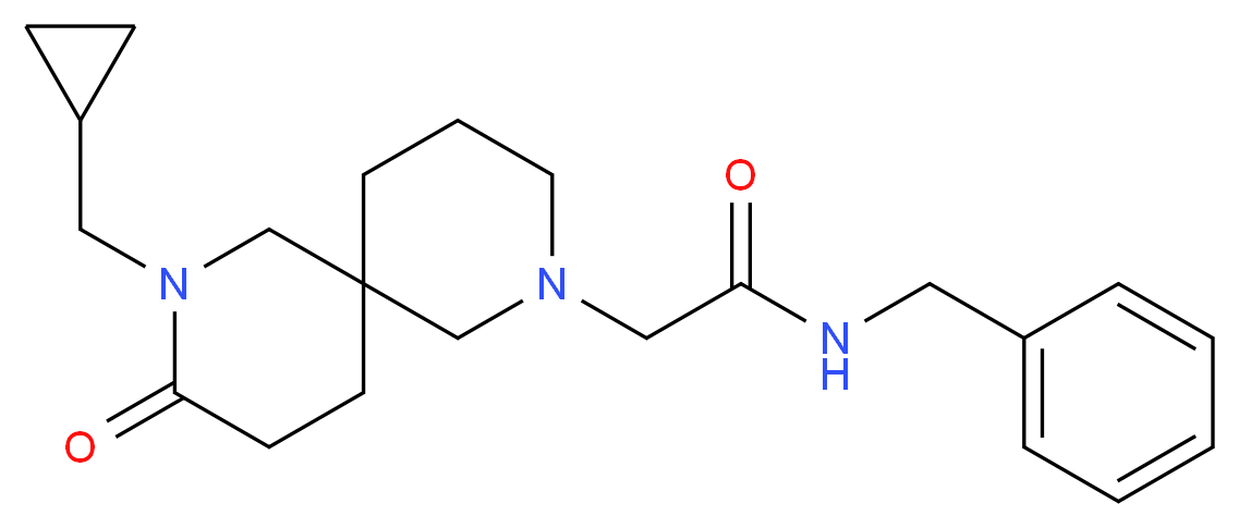 N-benzyl-2-[8-(cyclopropylmethyl)-9-oxo-2,8-diazaspiro[5.5]undec-2-yl]acetamide_Molecular_structure_CAS_)