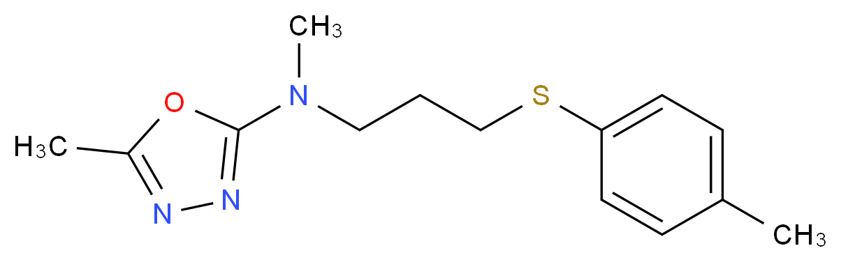 N,5-dimethyl-N-{3-[(4-methylphenyl)thio]propyl}-1,3,4-oxadiazol-2-amine_Molecular_structure_CAS_)
