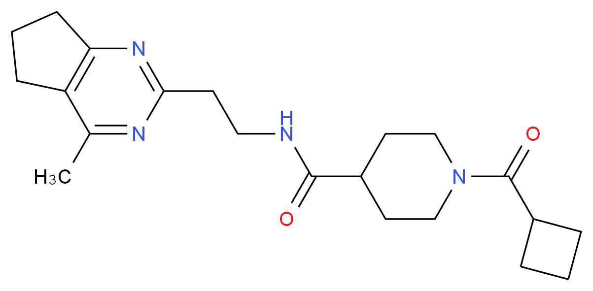 1-(cyclobutylcarbonyl)-N-[2-(4-methyl-6,7-dihydro-5H-cyclopenta[d]pyrimidin-2-yl)ethyl]-4-piperidinecarboxamide_Molecular_structure_CAS_)