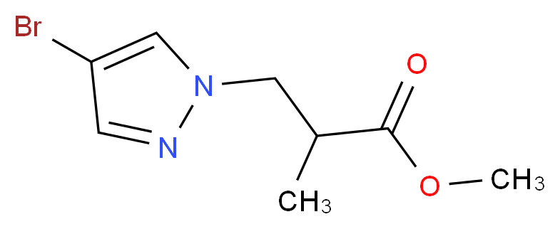 methyl 3-(4-bromo-1H-pyrazol-1-yl)-2-methylpropanoate_Molecular_structure_CAS_)