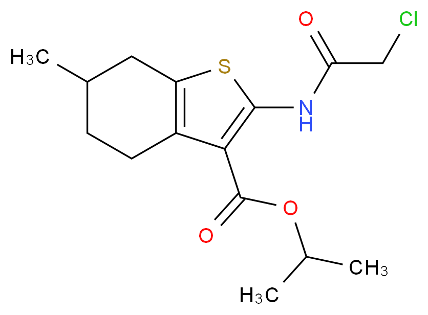2-(2-Chloro-acetylamino)-6-methyl-4,5,6,7-tetrahydro-benzo[b]thiophene-3-carboxylic acid isopropyl ester_Molecular_structure_CAS_)