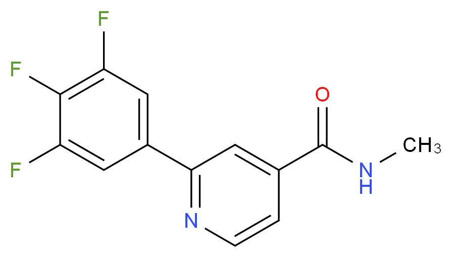 N-methyl-2-(3,4,5-trifluorophenyl)isonicotinamide_Molecular_structure_CAS_)