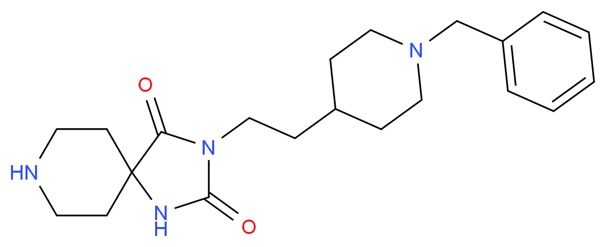 3-[2-(1-benzyl-4-piperidinyl)ethyl]-1,3,8-triazaspiro[4.5]decane-2,4-dione_Molecular_structure_CAS_)