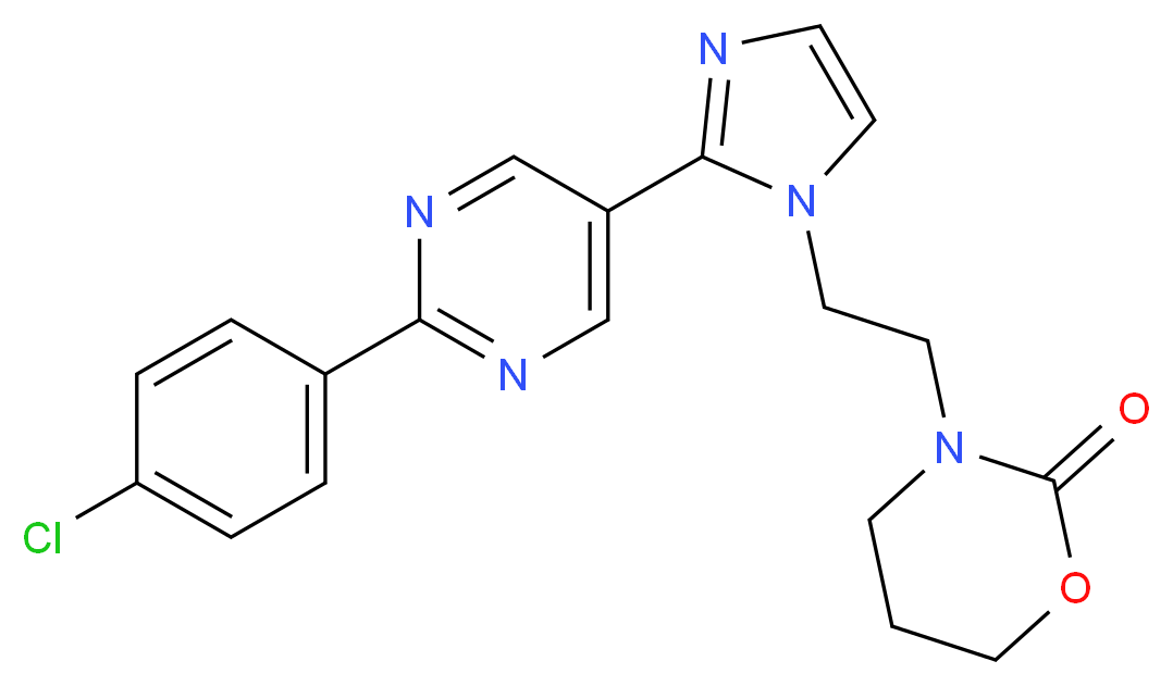 3-(2-{2-[2-(4-chlorophenyl)pyrimidin-5-yl]-1H-imidazol-1-yl}ethyl)-1,3-oxazinan-2-one_Molecular_structure_CAS_)