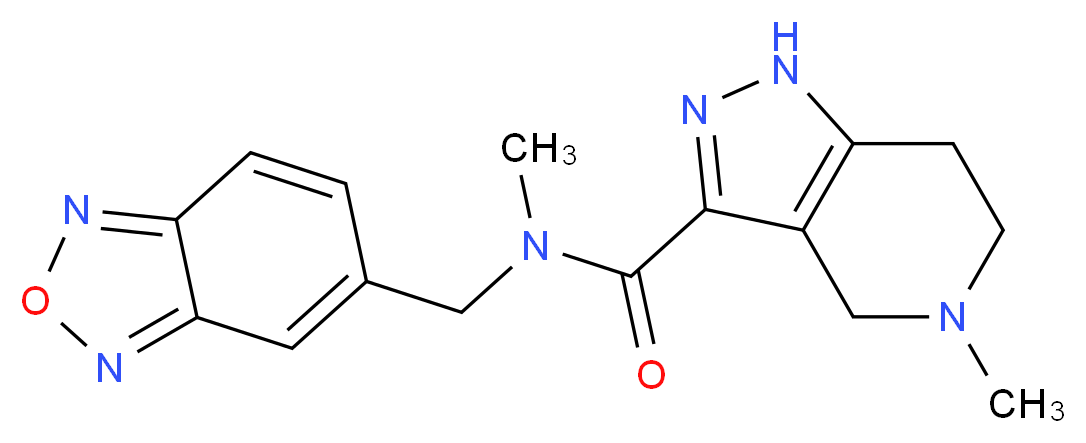 N-(2,1,3-benzoxadiazol-5-ylmethyl)-N,5-dimethyl-4,5,6,7-tetrahydro-1H-pyrazolo[4,3-c]pyridine-3-carboxamide_Molecular_structure_CAS_)