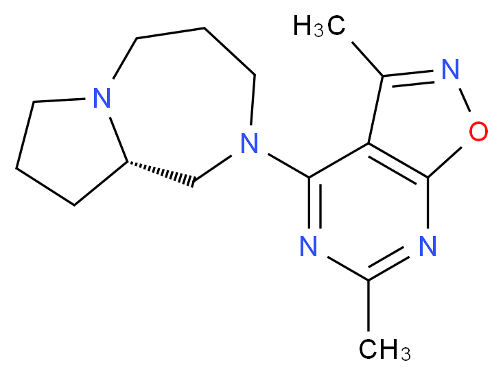 (9aS)-2-(3,6-dimethylisoxazolo[5,4-d]pyrimidin-4-yl)octahydro-1H-pyrrolo[1,2-a][1,4]diazepine_Molecular_structure_CAS_)