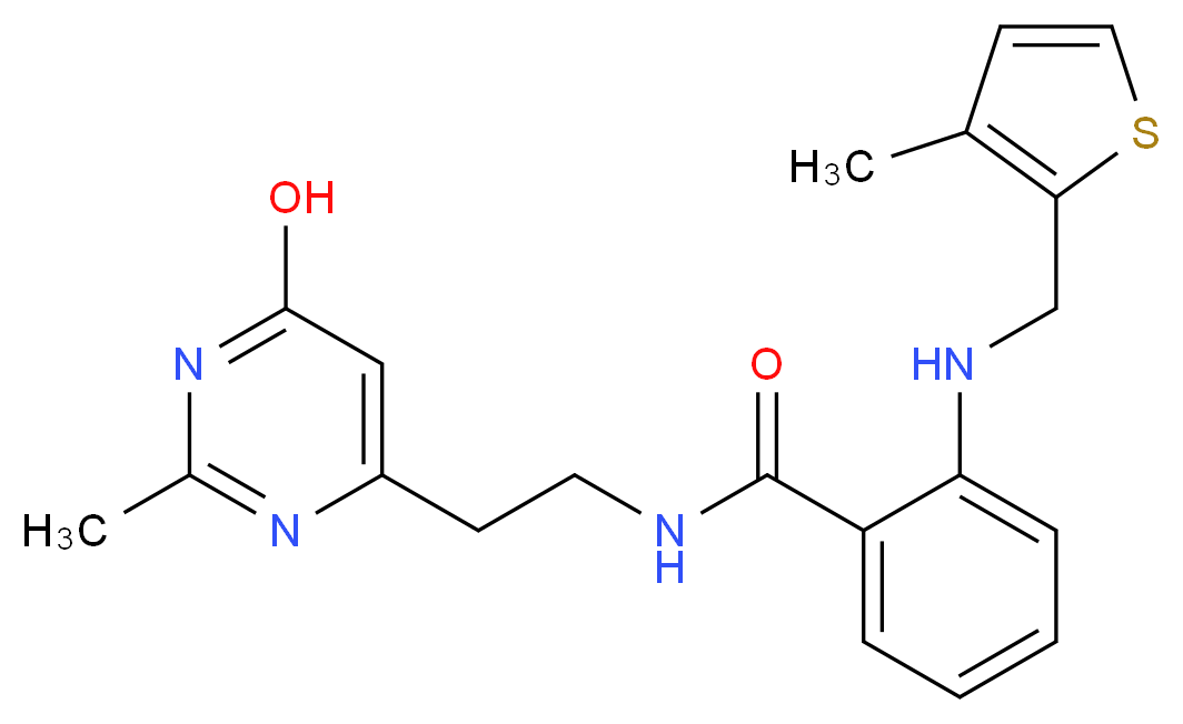 N-[2-(6-hydroxy-2-methylpyrimidin-4-yl)ethyl]-2-{[(3-methyl-2-thienyl)methyl]amino}benzamide_Molecular_structure_CAS_)
