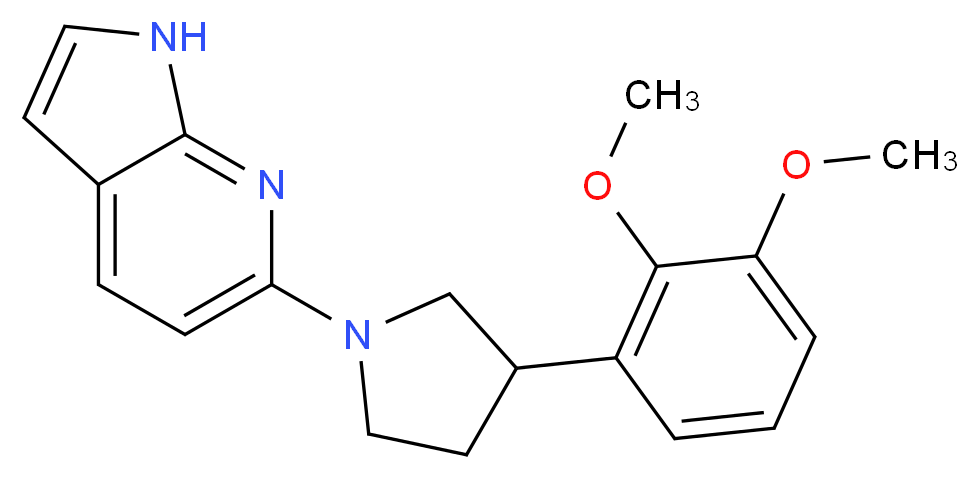 6-[3-(2,3-dimethoxyphenyl)pyrrolidin-1-yl]-1H-pyrrolo[2,3-b]pyridine_Molecular_structure_CAS_)