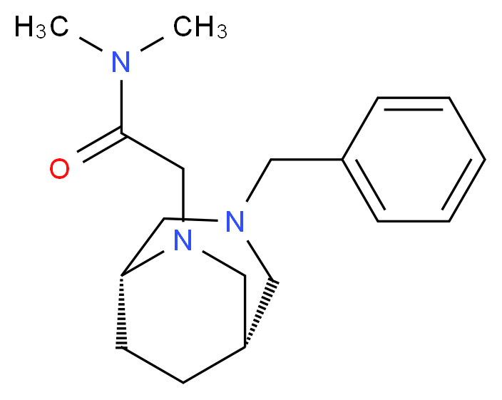 2-[(1S*,5R*)-3-benzyl-3,6-diazabicyclo[3.2.2]non-6-yl]-N,N-dimethylacetamide_Molecular_structure_CAS_)