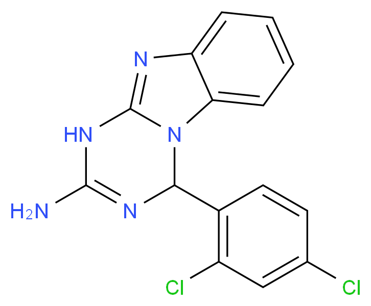 4-(2,4-Dichlorophenyl)-1,4-dihydro-[1,3,5]triazino[1,2-a]benzimidazol-2-amine_Molecular_structure_CAS_)