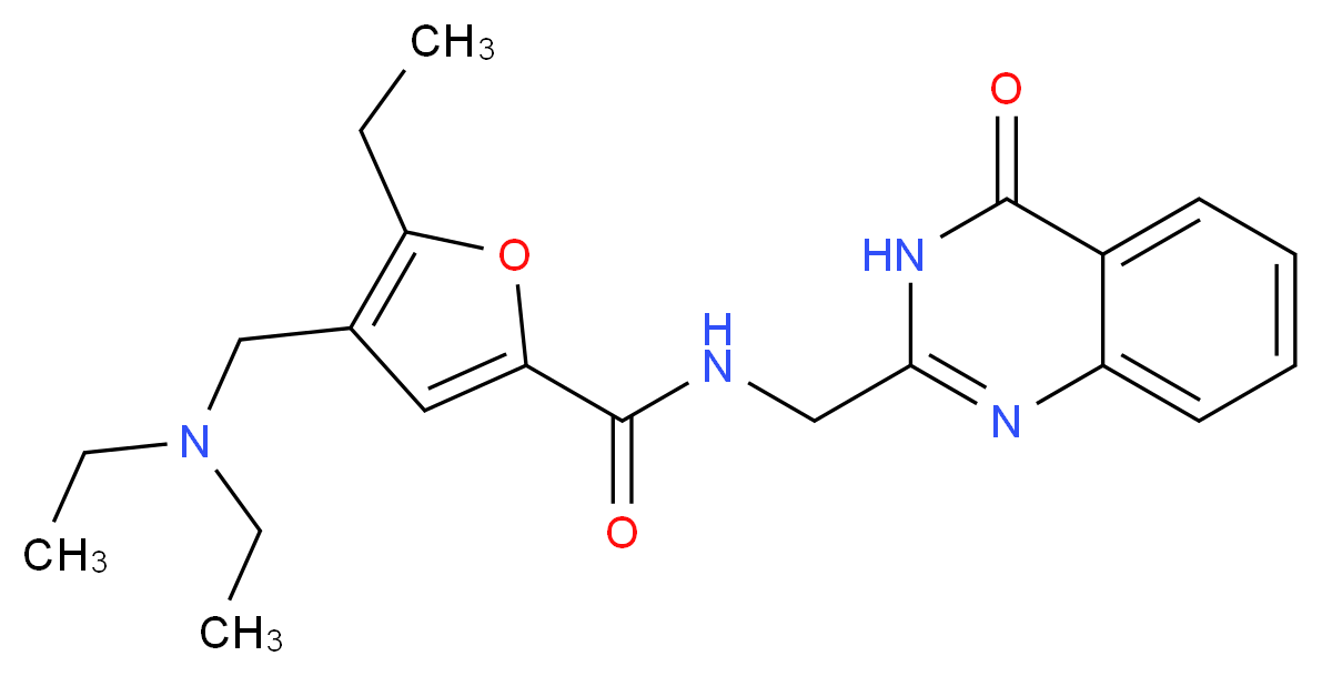 4-[(diethylamino)methyl]-5-ethyl-N-[(4-oxo-3,4-dihydroquinazolin-2-yl)methyl]-2-furamide_Molecular_structure_CAS_)