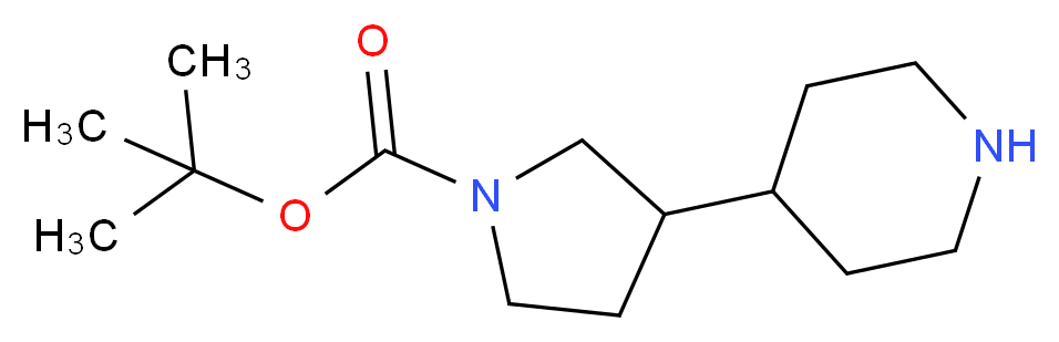 tert-butyl 3-piperidin-4-ylpyrrolidine-1-carboxylate_Molecular_structure_CAS_)