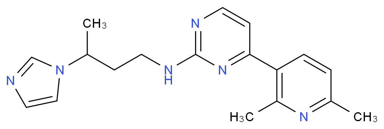 4-(2,6-dimethylpyridin-3-yl)-N-[3-(1H-imidazol-1-yl)butyl]pyrimidin-2-amine_Molecular_structure_CAS_)