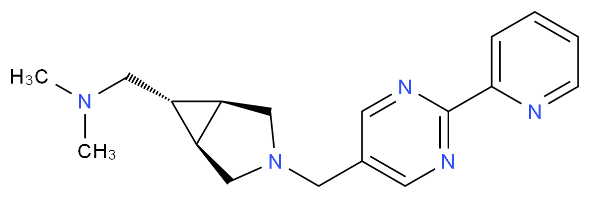 N,N-dimethyl-1-{(1R*,5S*,6r)-3-[(2-pyridin-2-ylpyrimidin-5-yl)methyl]-3-azabicyclo[3.1.0]hex-6-yl}methanamine_Molecular_structure_CAS_)