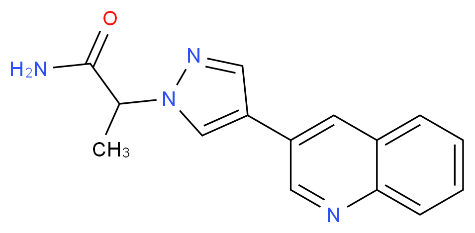 2-(4-quinolin-3-yl-1H-pyrazol-1-yl)propanamide_Molecular_structure_CAS_)