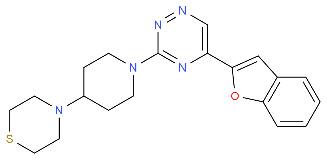5-(1-benzofuran-2-yl)-3-[4-(4-thiomorpholinyl)-1-piperidinyl]-1,2,4-triazine_Molecular_structure_CAS_)
