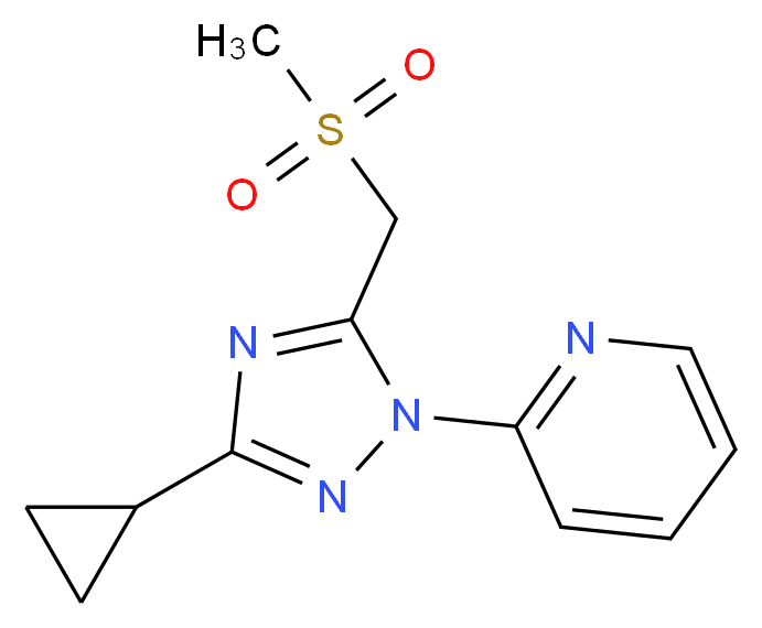 2-{3-cyclopropyl-5-[(methylsulfonyl)methyl]-1H-1,2,4-triazol-1-yl}pyridine_Molecular_structure_CAS_)
