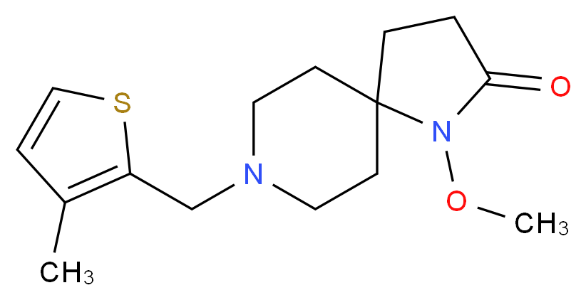 1-methoxy-8-[(3-methyl-2-thienyl)methyl]-1,8-diazaspiro[4.5]decan-2-one_Molecular_structure_CAS_)
