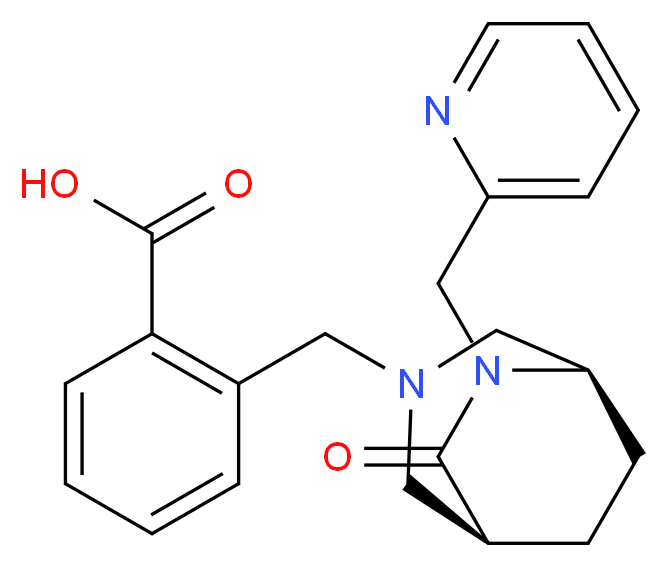 2-{[(1S*,5R*)-7-oxo-6-(2-pyridinylmethyl)-3,6-diazabicyclo[3.2.2]non-3-yl]methyl}benzoic acid_Molecular_structure_CAS_)