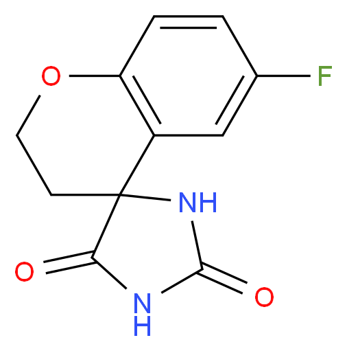 2,3-Dihydro-6-fluoro-2H',5H'-spiro[chromene-4,4'-imidazolidine]-2',5'-dione_Molecular_structure_CAS_69684-83-9)