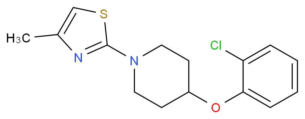 4-(2-chlorophenoxy)-1-(4-methyl-1,3-thiazol-2-yl)piperidine_Molecular_structure_CAS_)