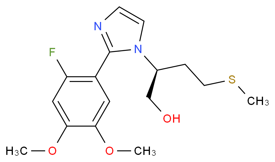 (2S)-2-[2-(2-fluoro-4,5-dimethoxyphenyl)-1H-imidazol-1-yl]-4-(methylthio)butan-1-ol_Molecular_structure_CAS_)